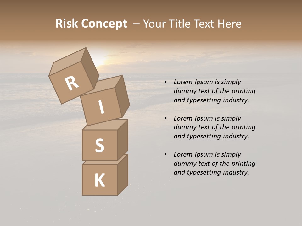 Water Orange Sky PowerPoint Template