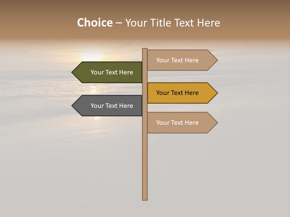 Water Orange Sky PowerPoint Template