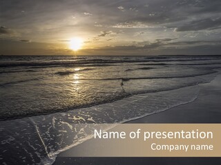 Horizon Orange Tropical PowerPoint Template