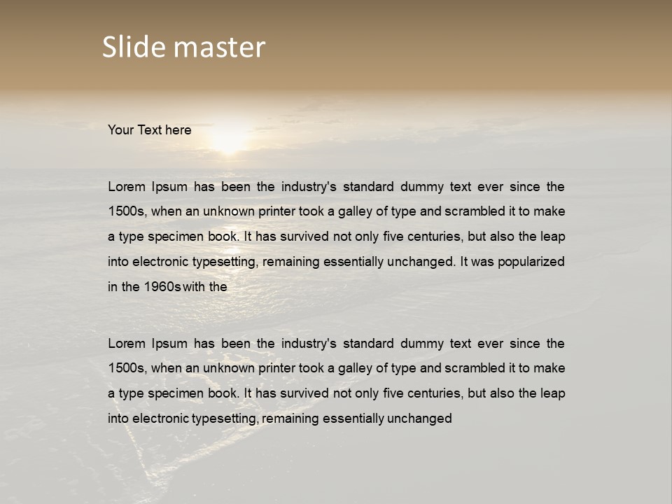 Horizon Orange Tropical PowerPoint Template