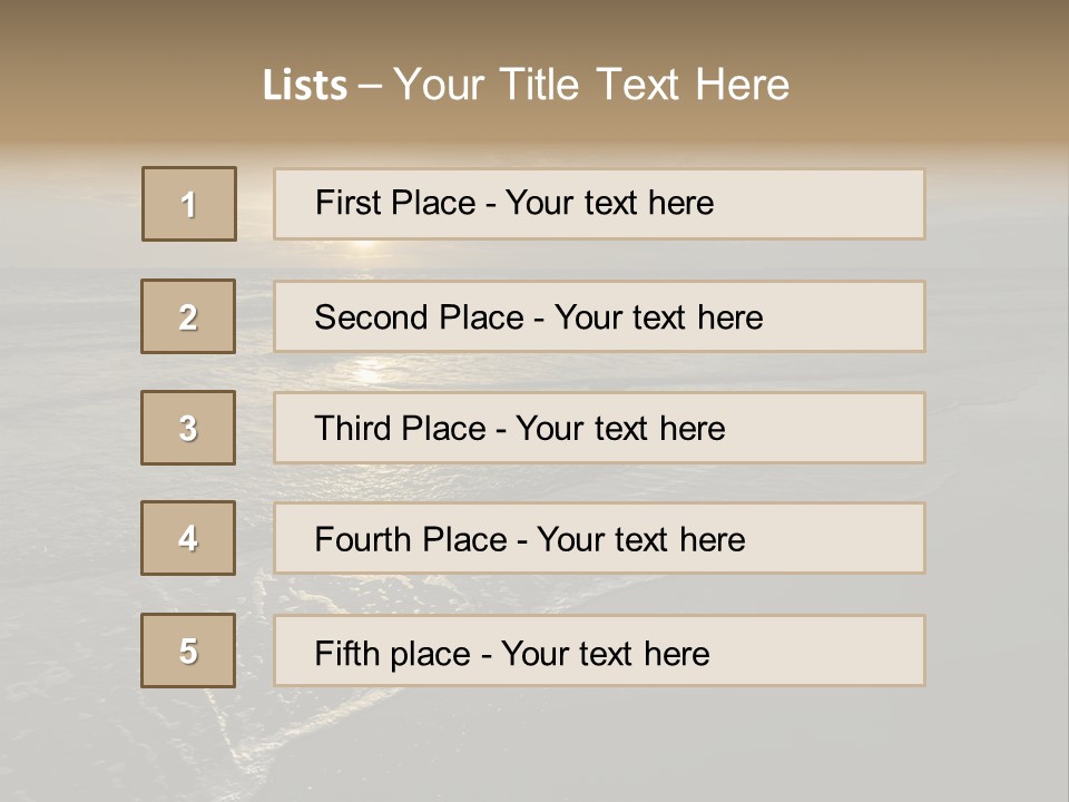 Horizon Orange Tropical PowerPoint Template