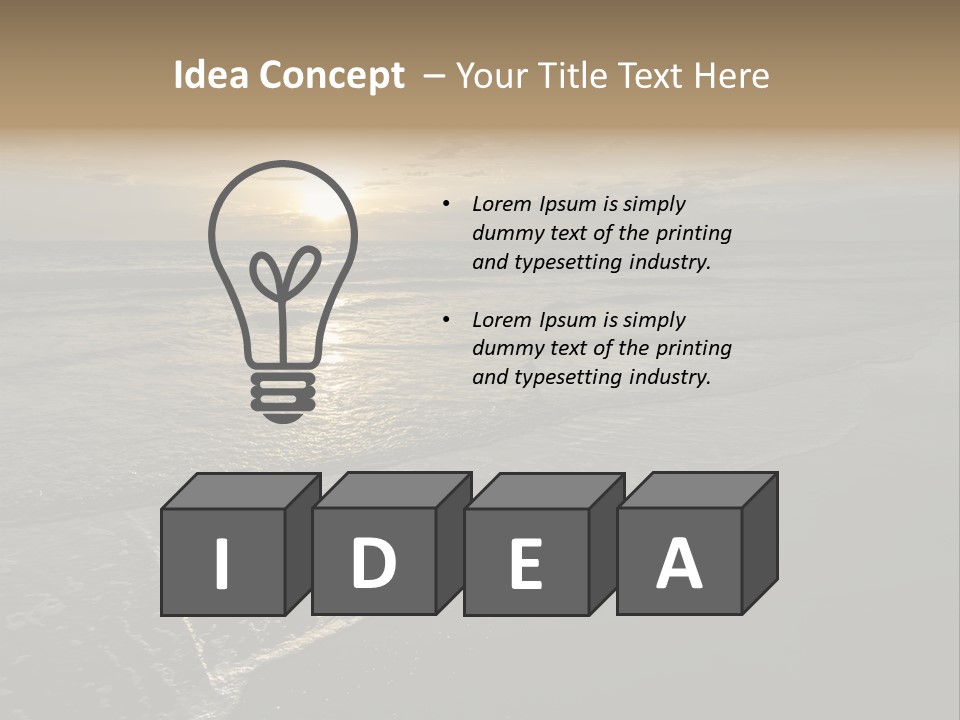 Horizon Orange Tropical PowerPoint Template