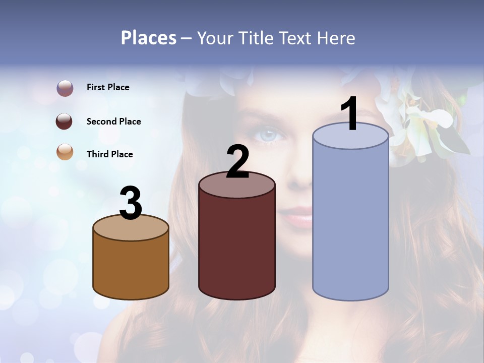 Female Headshot Happy PowerPoint Template