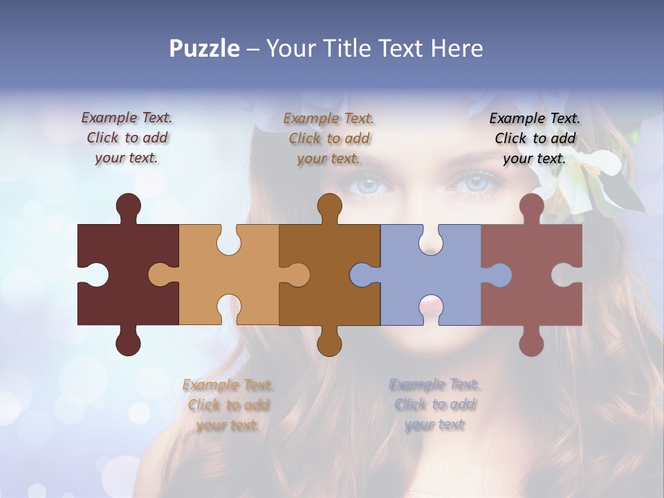 Female Headshot Happy PowerPoint Template