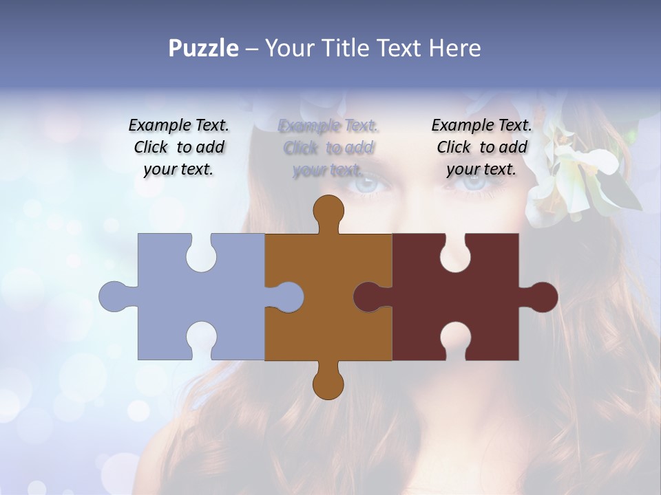 Female Headshot Happy PowerPoint Template