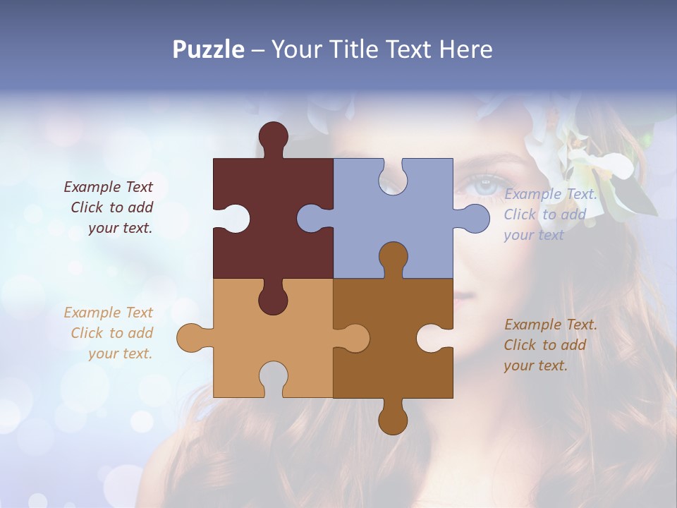 Female Headshot Happy PowerPoint Template