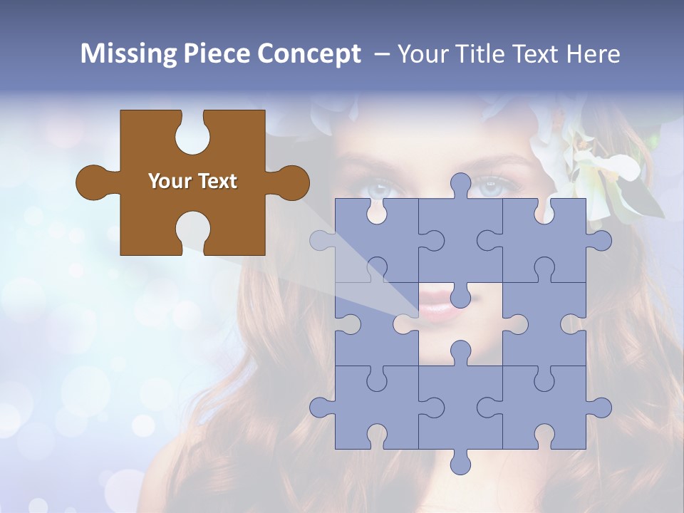 Female Headshot Happy PowerPoint Template