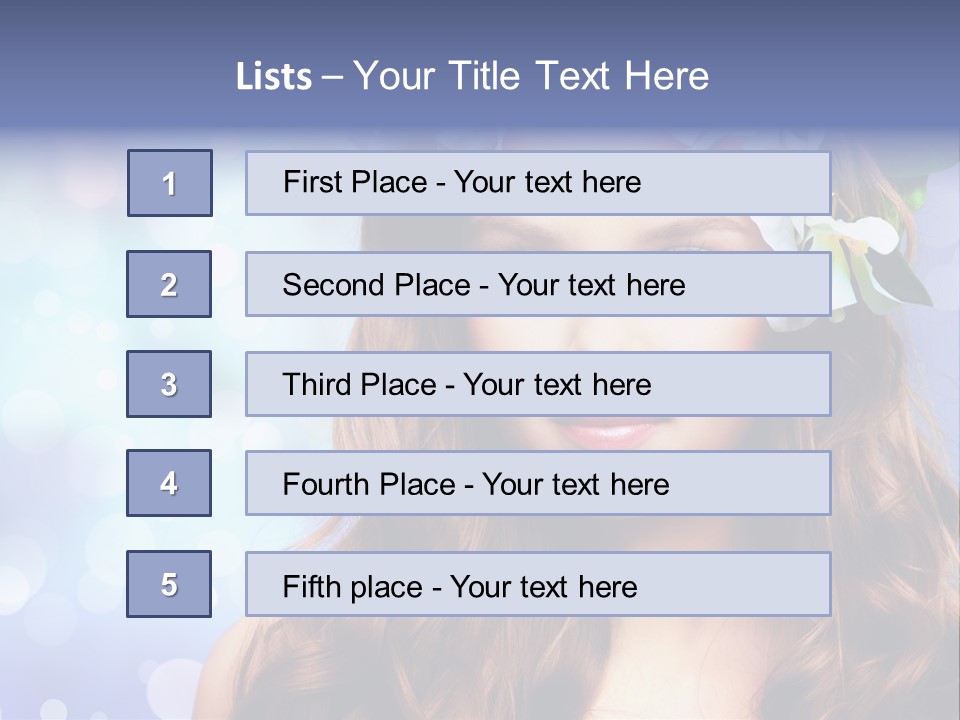 Female Headshot Happy PowerPoint Template