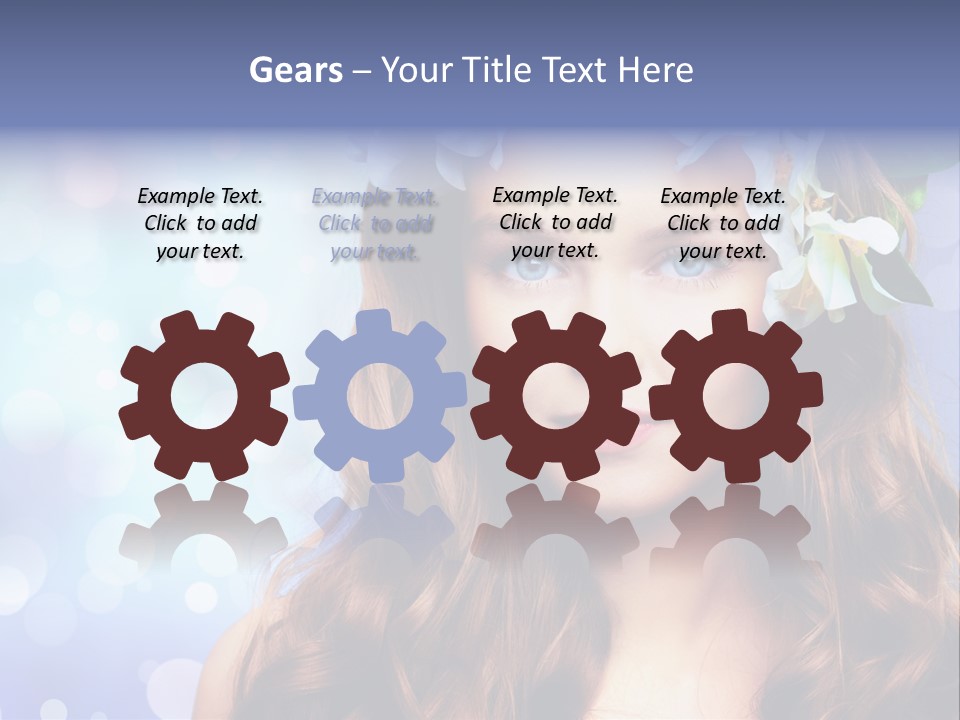 Female Headshot Happy PowerPoint Template