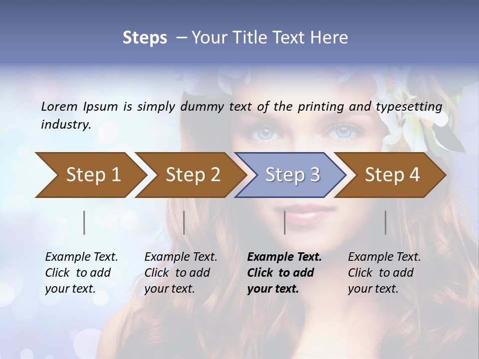 Female Headshot Happy PowerPoint Template