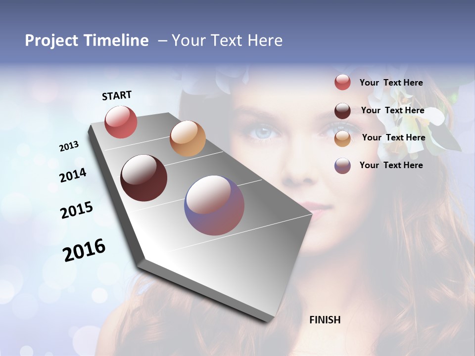 Female Headshot Happy PowerPoint Template