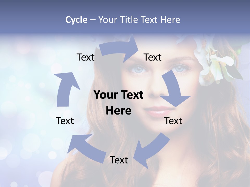 Female Headshot Happy PowerPoint Template