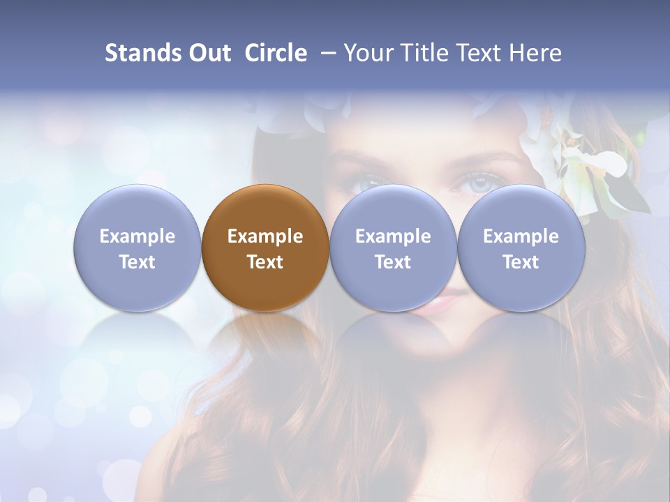 Female Headshot Happy PowerPoint Template