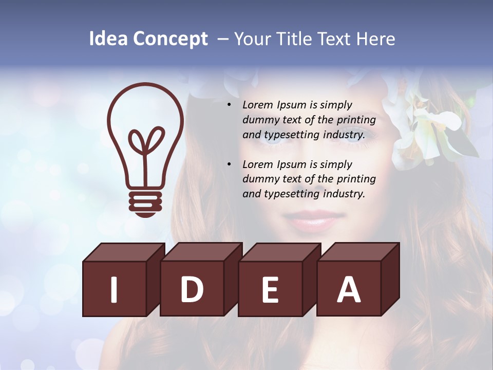 Female Headshot Happy PowerPoint Template