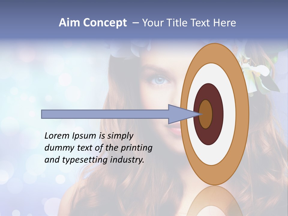 Female Headshot Happy PowerPoint Template