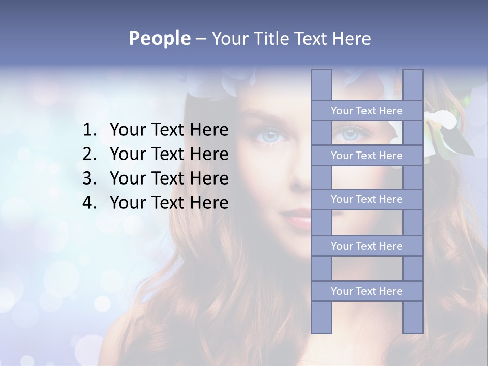 Female Headshot Happy PowerPoint Template