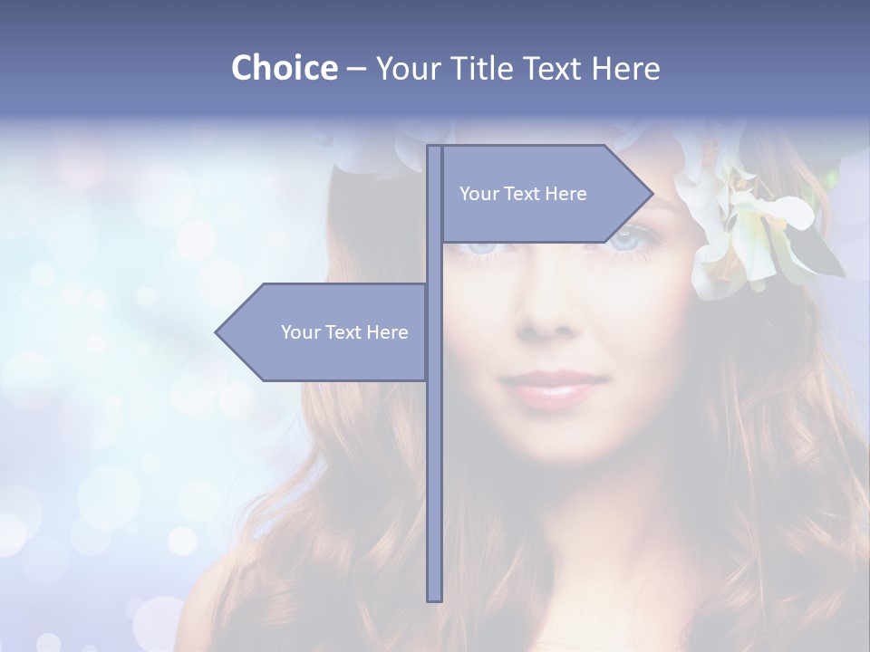 Female Headshot Happy PowerPoint Template