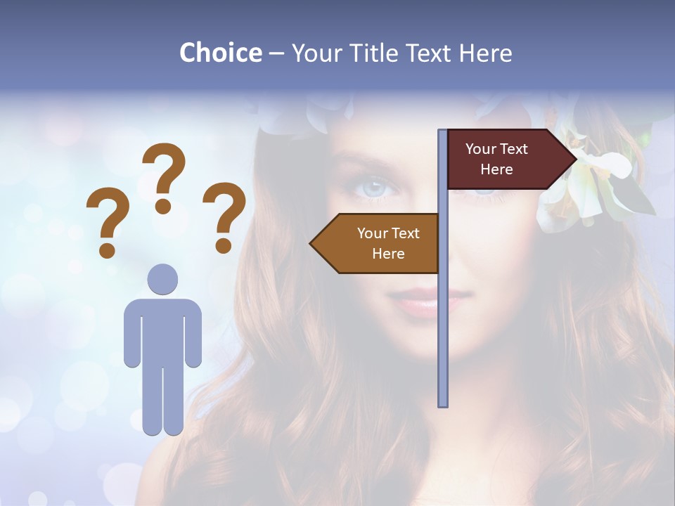 Female Headshot Happy PowerPoint Template