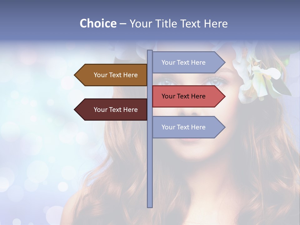 Female Headshot Happy PowerPoint Template