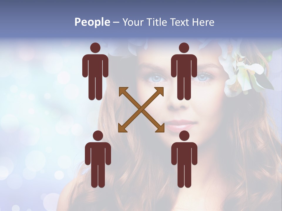 Female Headshot Happy PowerPoint Template