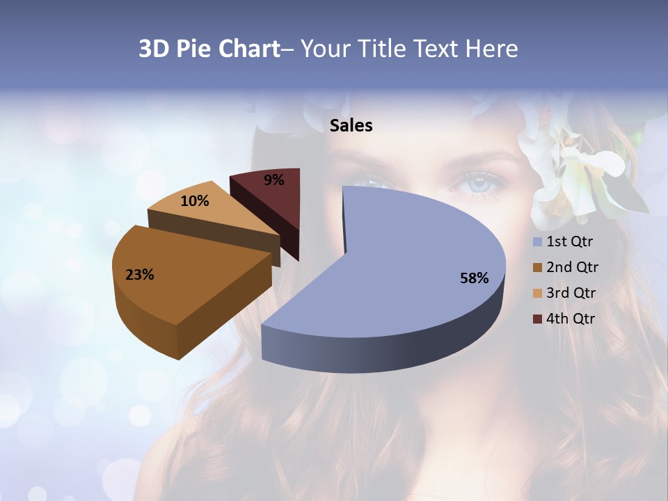 Female Headshot Happy PowerPoint Template