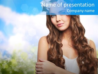 Creativity Decorated Posing PowerPoint Template