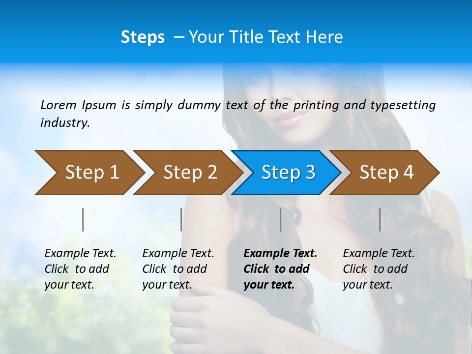 Creativity Decorated Posing PowerPoint Template