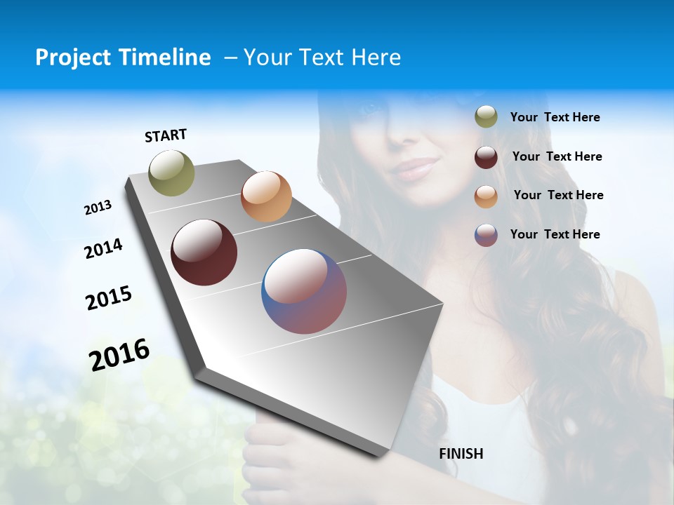 Creativity Decorated Posing PowerPoint Template