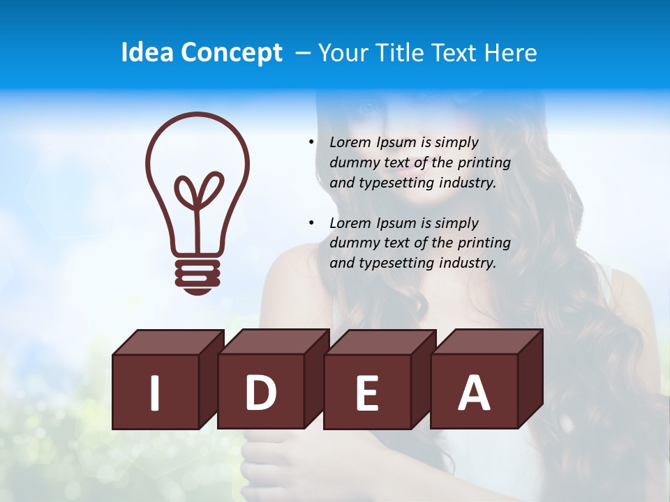 Creativity Decorated Posing PowerPoint Template