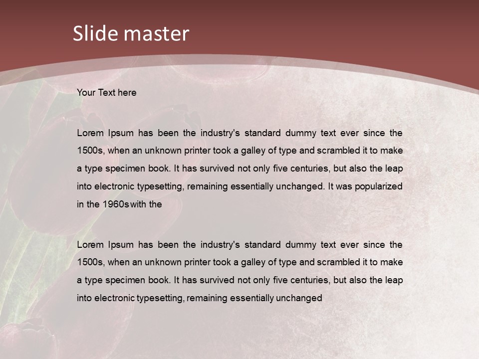 Isolated Florist Petal PowerPoint Template