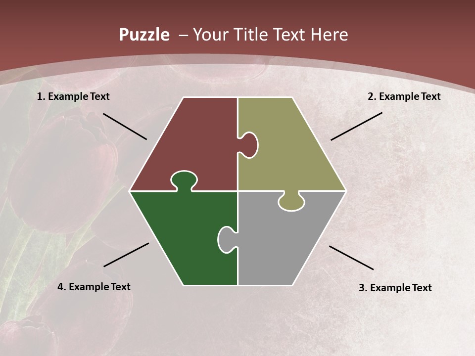 Isolated Florist Petal PowerPoint Template