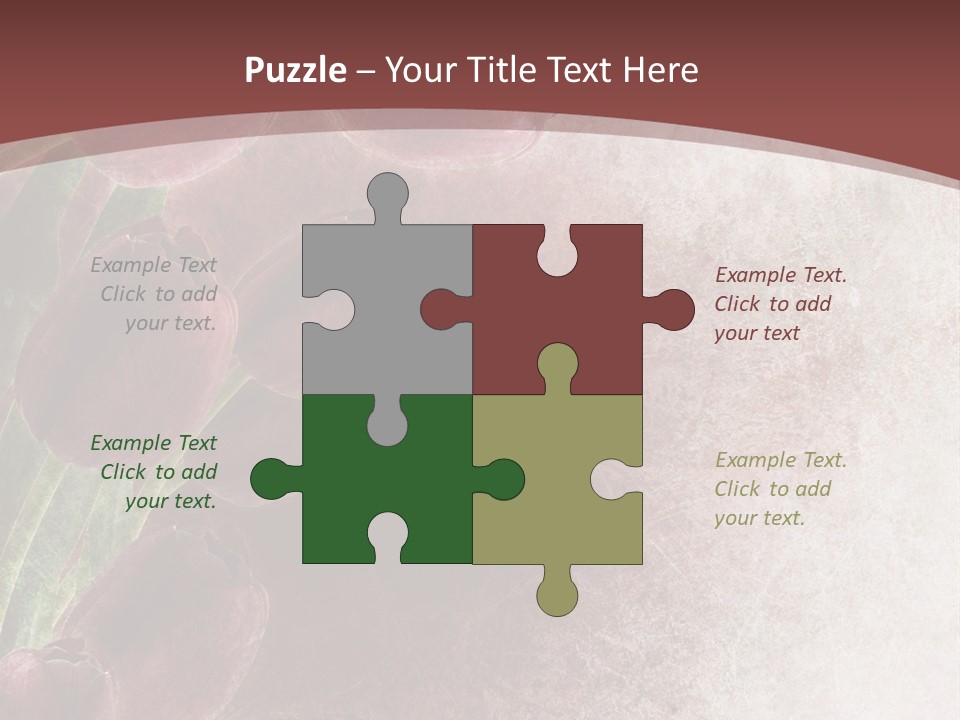 Isolated Florist Petal PowerPoint Template