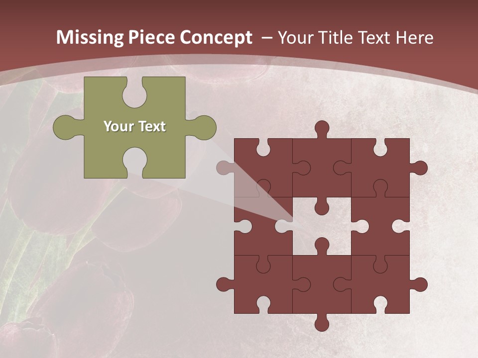 Isolated Florist Petal PowerPoint Template