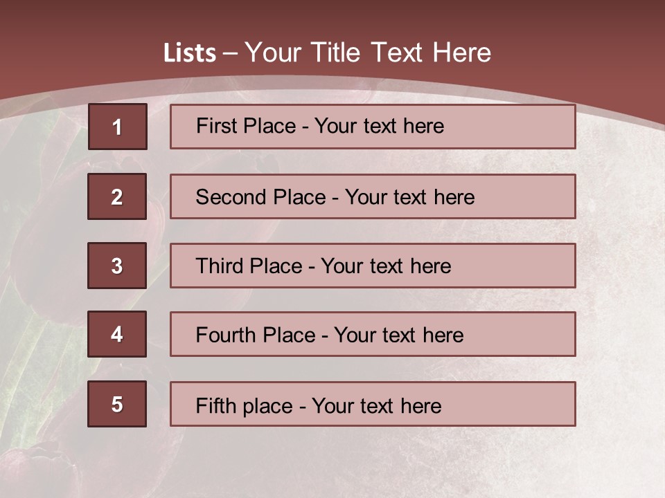 Isolated Florist Petal PowerPoint Template