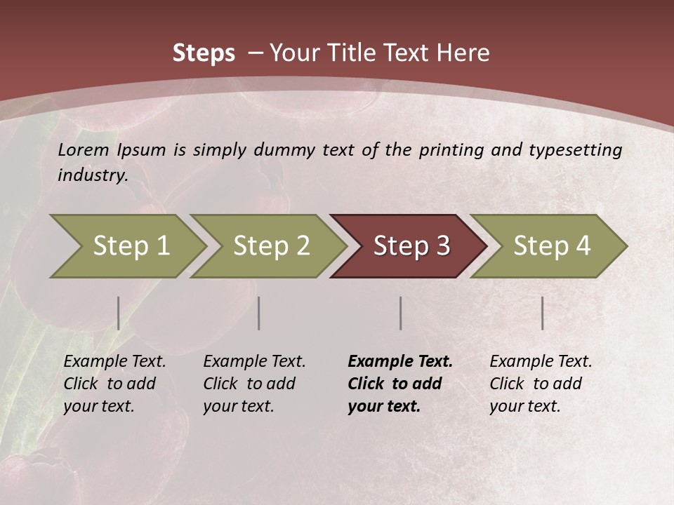 Isolated Florist Petal PowerPoint Template