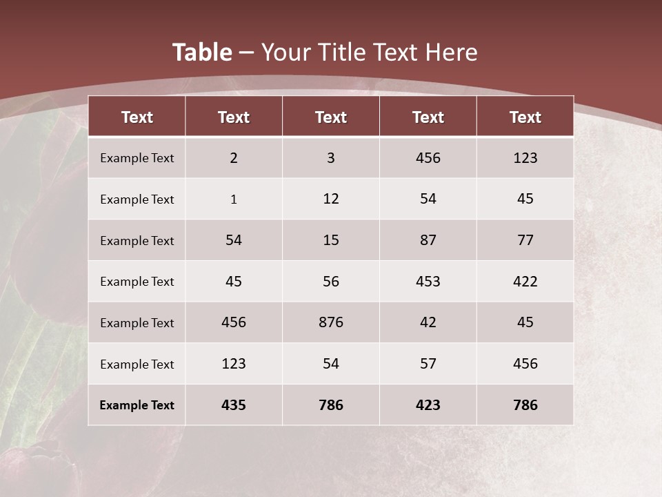Isolated Florist Petal PowerPoint Template
