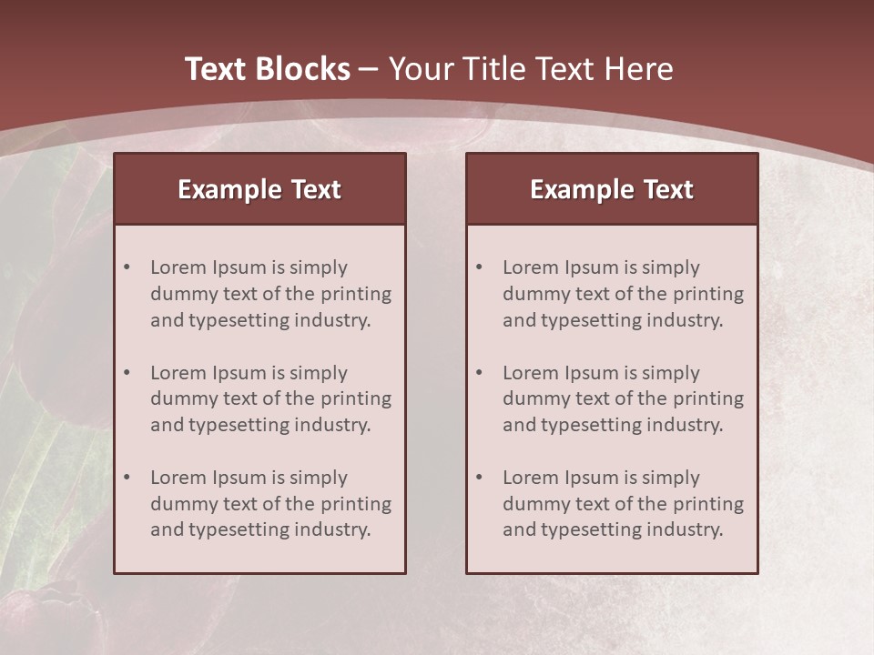 Isolated Florist Petal PowerPoint Template