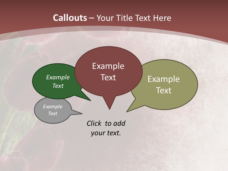 Isolated Florist Petal PowerPoint Template