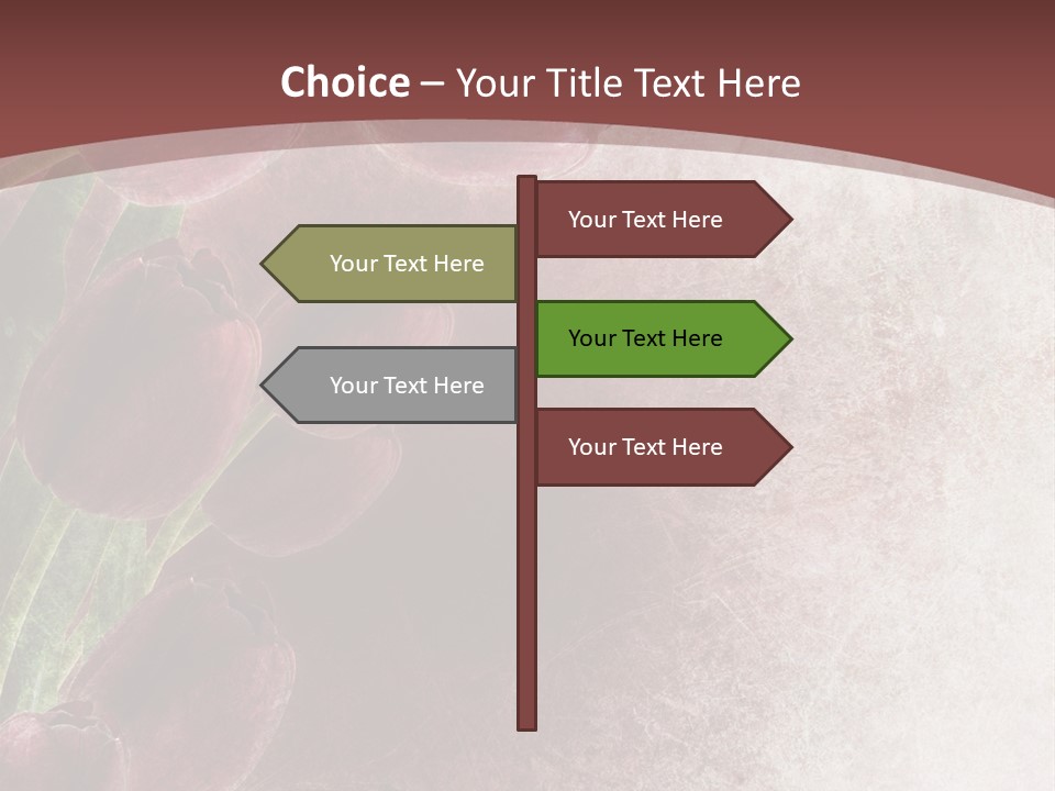 Isolated Florist Petal PowerPoint Template