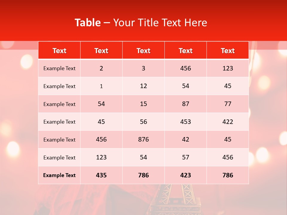 Valentines Romance Eiffel PowerPoint Template