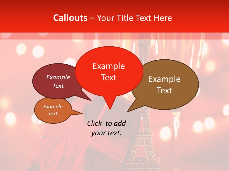 Valentines Romance Eiffel PowerPoint Template