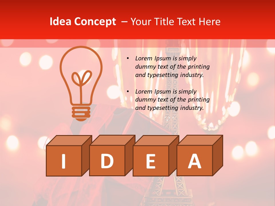 Valentines Romance Eiffel PowerPoint Template