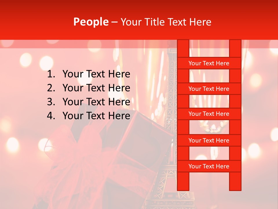 Valentines Romance Eiffel PowerPoint Template