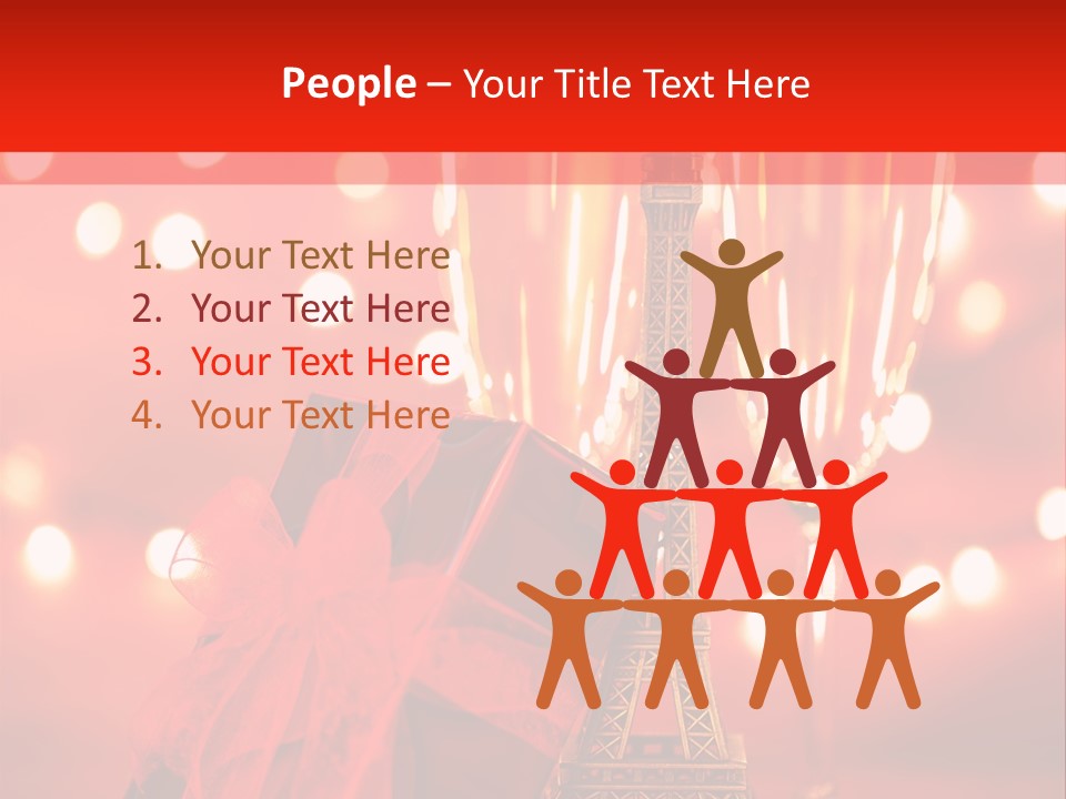 Valentines Romance Eiffel PowerPoint Template