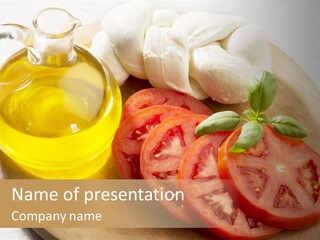 Cheese Mozzarella Food PowerPoint Template