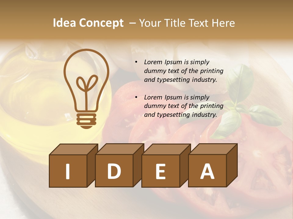 Cheese Mozzarella Food PowerPoint Template