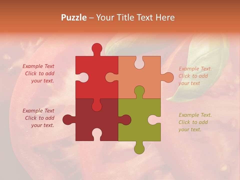 Vegetarian Basil Tomato PowerPoint Template