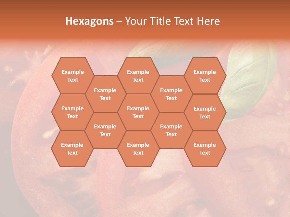 Vegetarian Basil Tomato PowerPoint Template