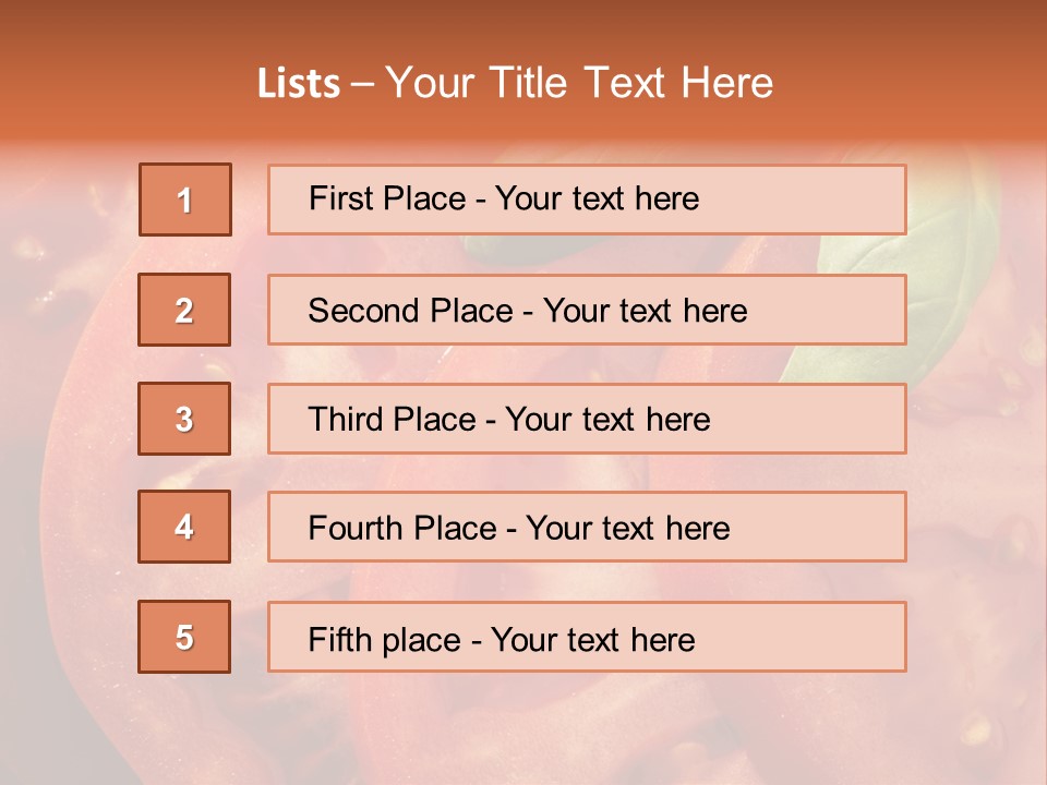 Vegetarian Basil Tomato PowerPoint Template