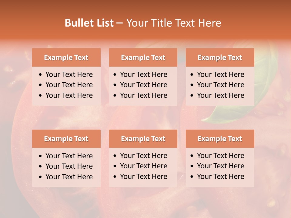 Vegetarian Basil Tomato PowerPoint Template